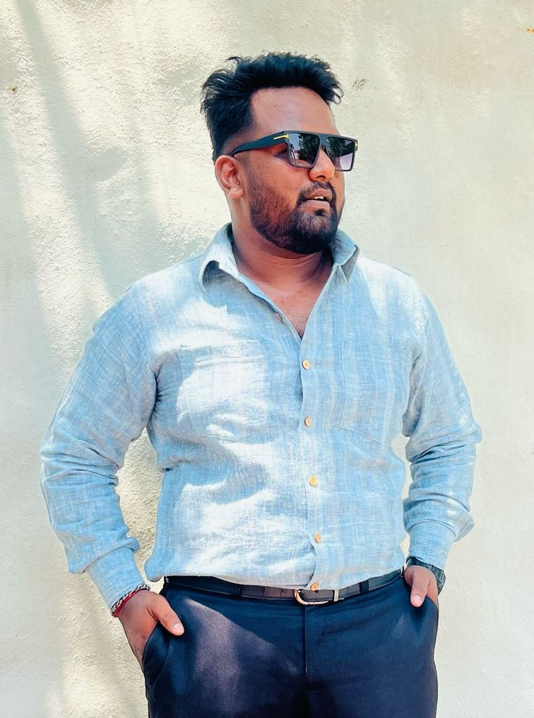 Mustard on Indigo