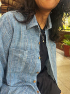 Mustard on Indigo