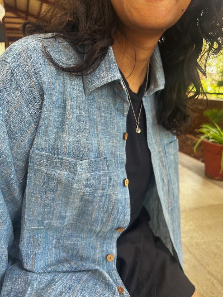 Mustard on Indigo