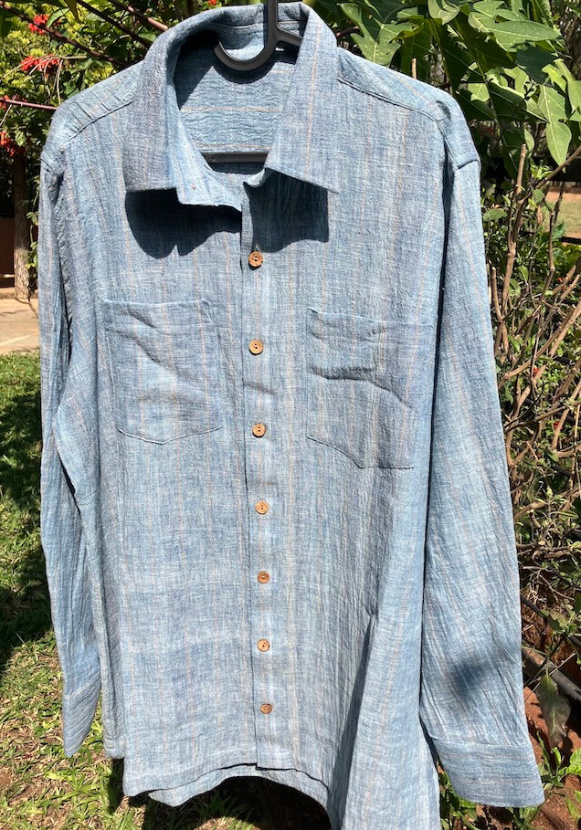 Mustard on Indigo